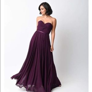 Chiffon Strapless Sweetheart Corset Gown